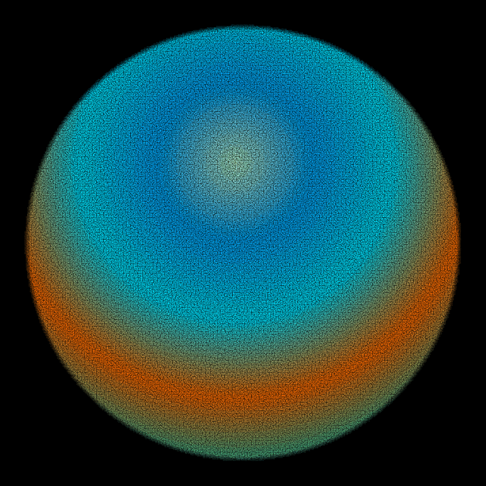 Circle. A geometric plate filled with a color field.