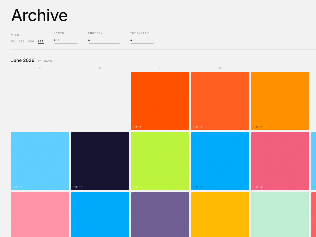 ARCHIVE / ACCUMULATED DAYS